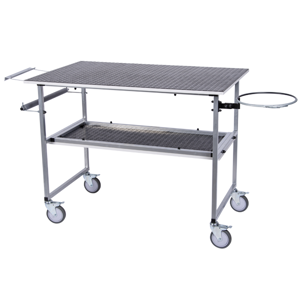 NTools MTABLE - Banc de lucru mobil cu cerc pentru punga si dozator pentru carpa de curatat